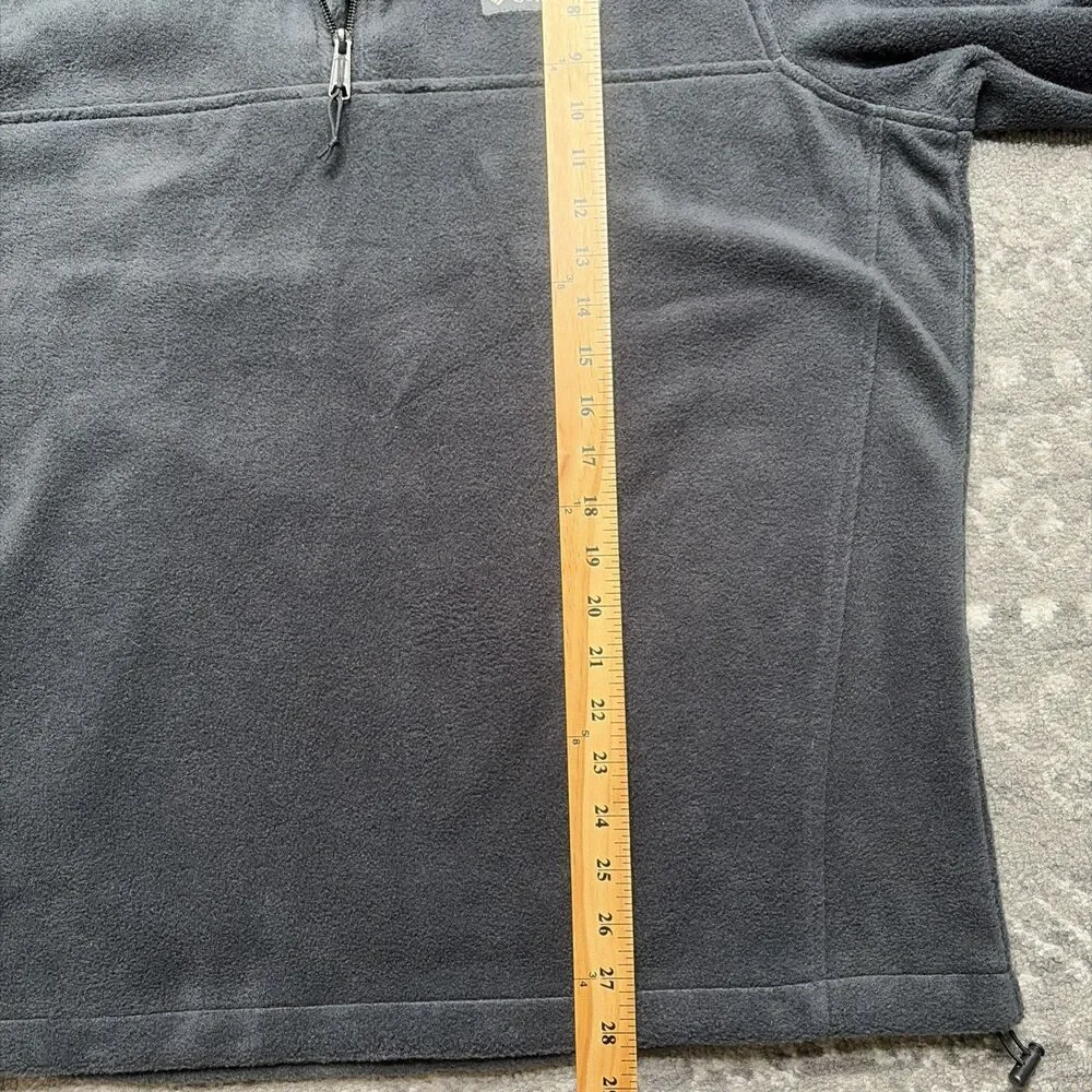 Columbia Sweater Mens Large Black Quarter Zip Fleece Pullover Outdoors Warm